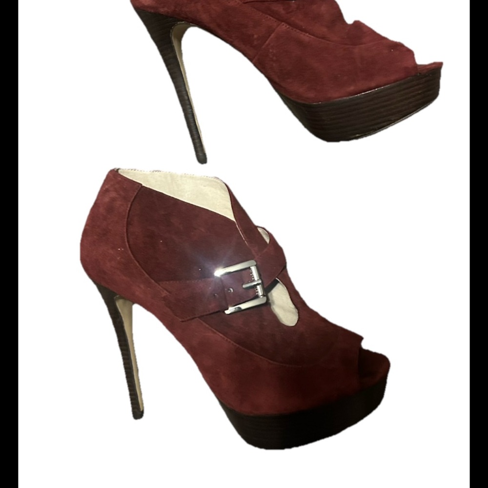 Michael Kors Elegant Burgundy High Heel Women's Shoes